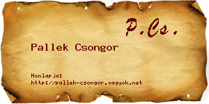 Pallek Csongor névjegykártya